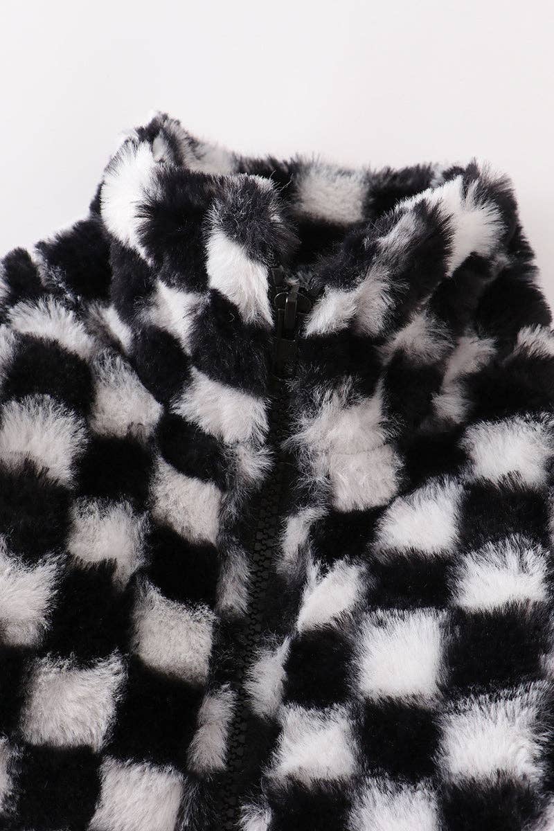 Checkered Sherpa Jacket