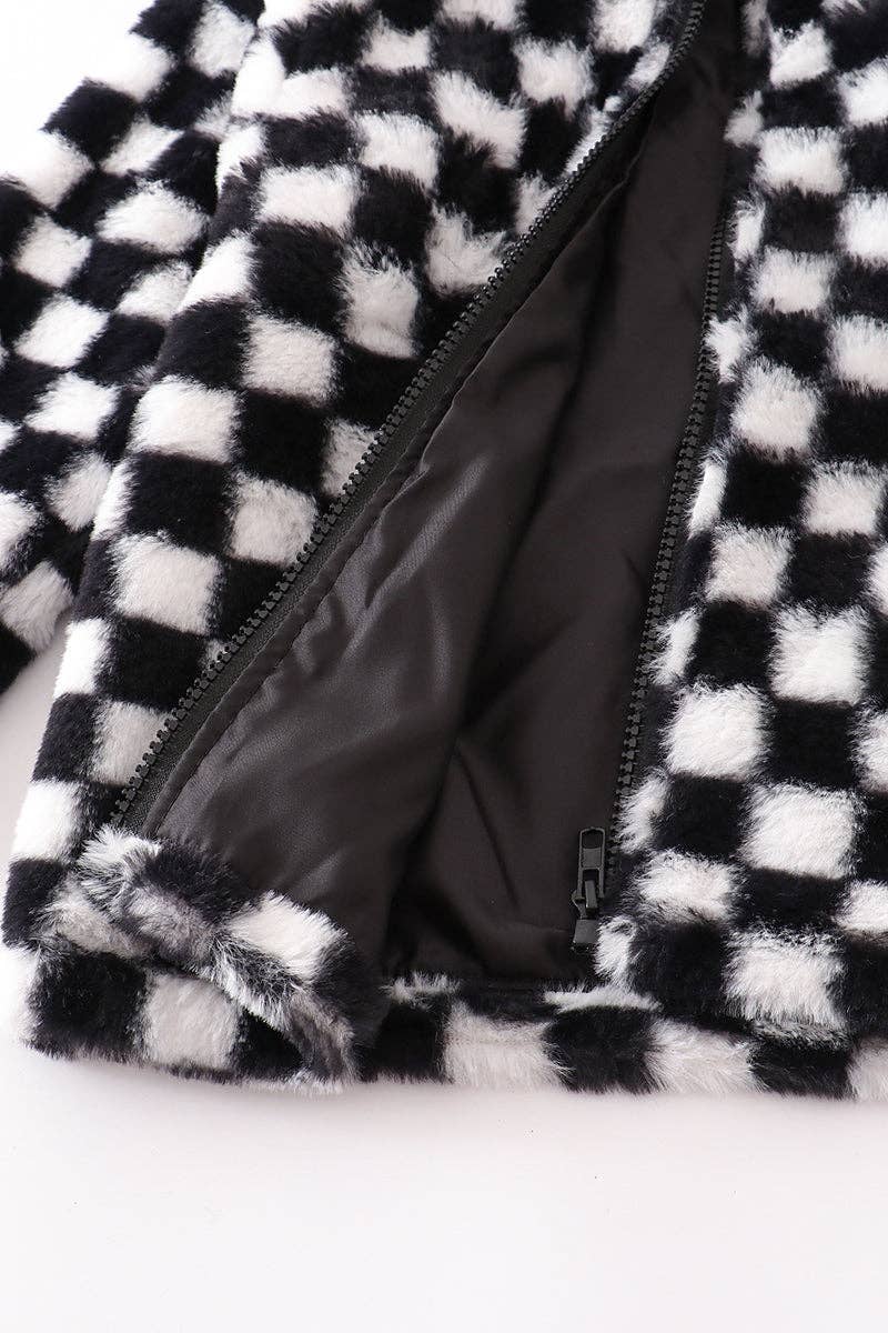 Checkered Sherpa Jacket