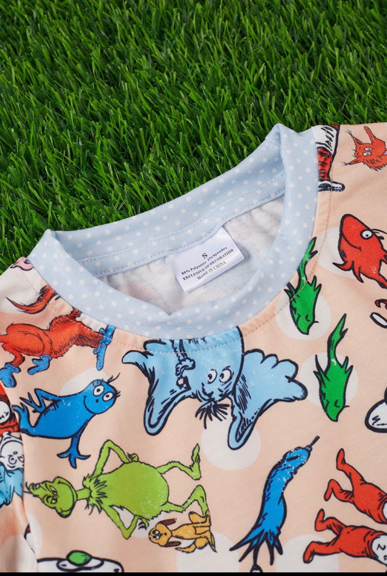 Cream Multi-Character “Cat” PJS