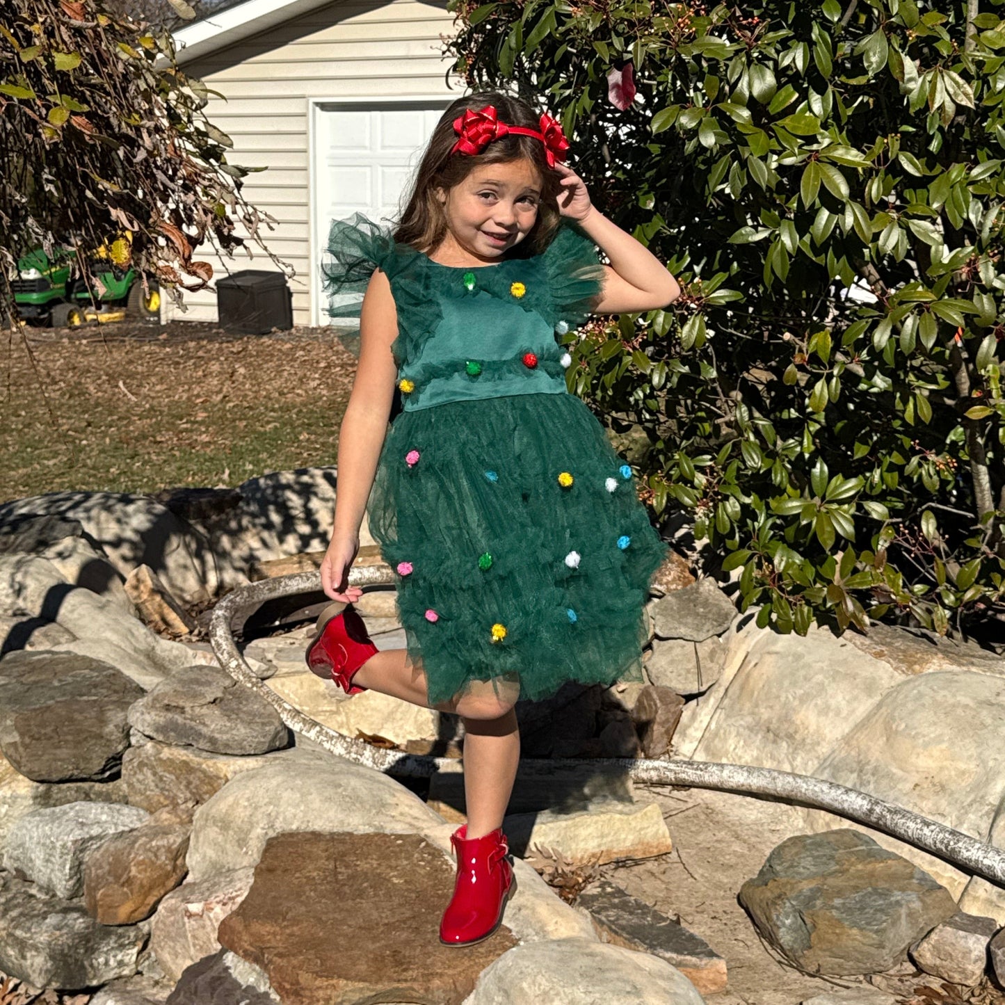 Christmas Tree Tulle Dress