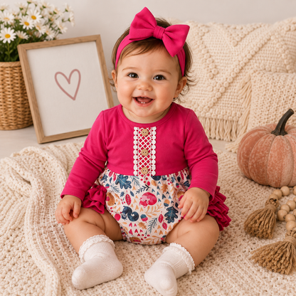 Pretty in Plum Ruffle Romper