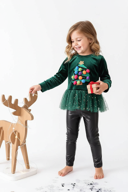 Christmas Tree Velvet Leather Set