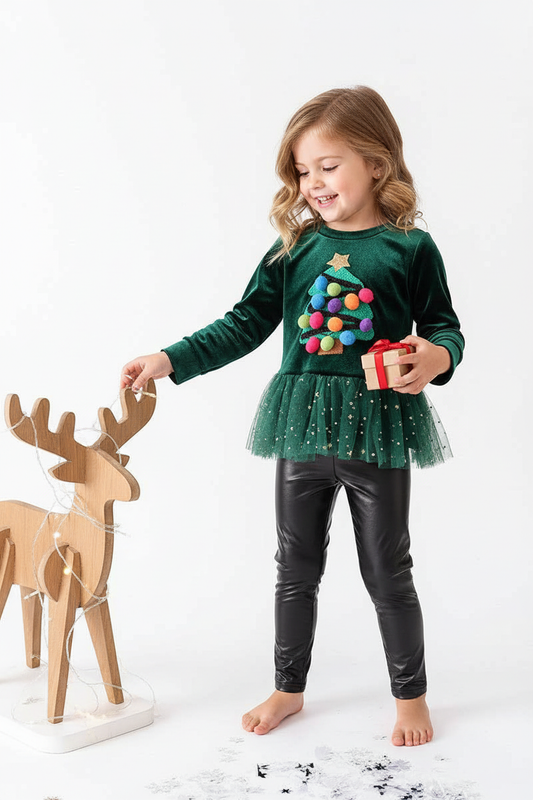 Christmas Tree Velvet Leather Set