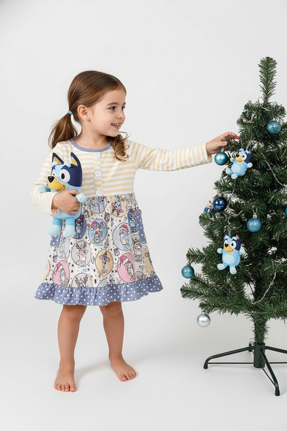 Striped Character Christmas Dress