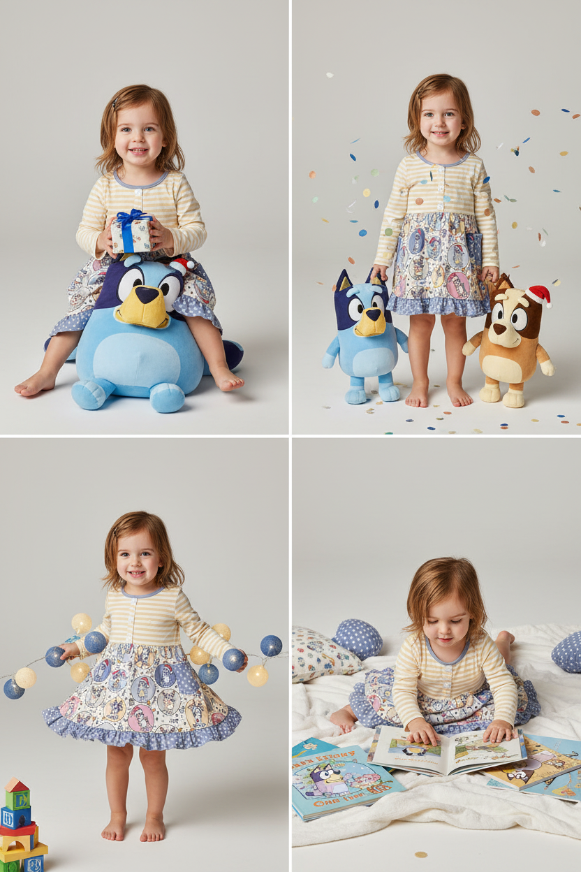 Striped Character Christmas Dress