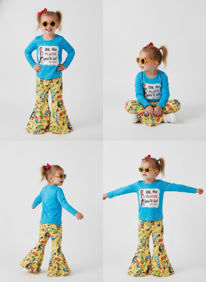 Oh the Places You’ll Go Bell Bottom Set