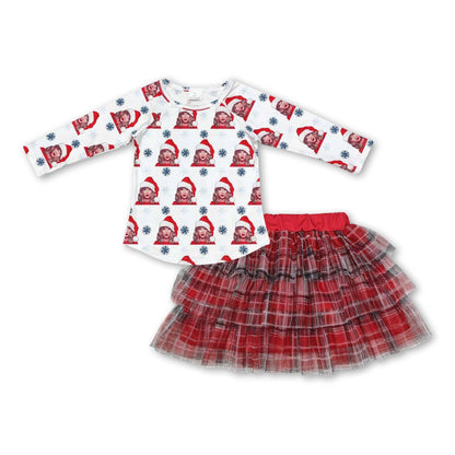 Swiftie Plaid Tulle Skirt Set