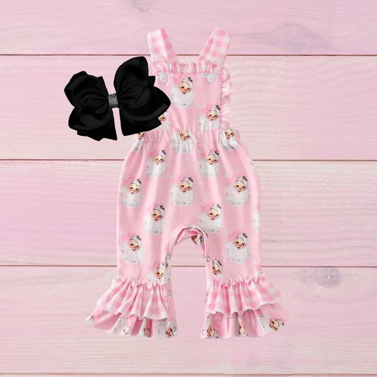 Pink Ruffle Santa Romper