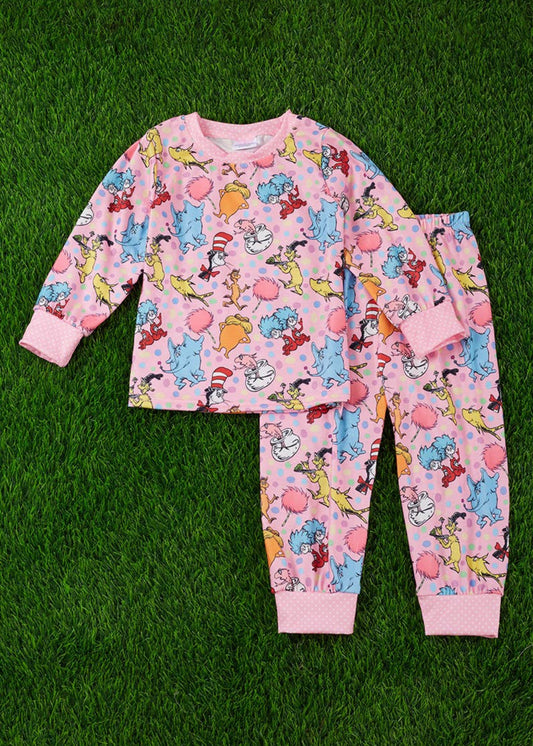 Pink Multi-Character “Cat” PJS