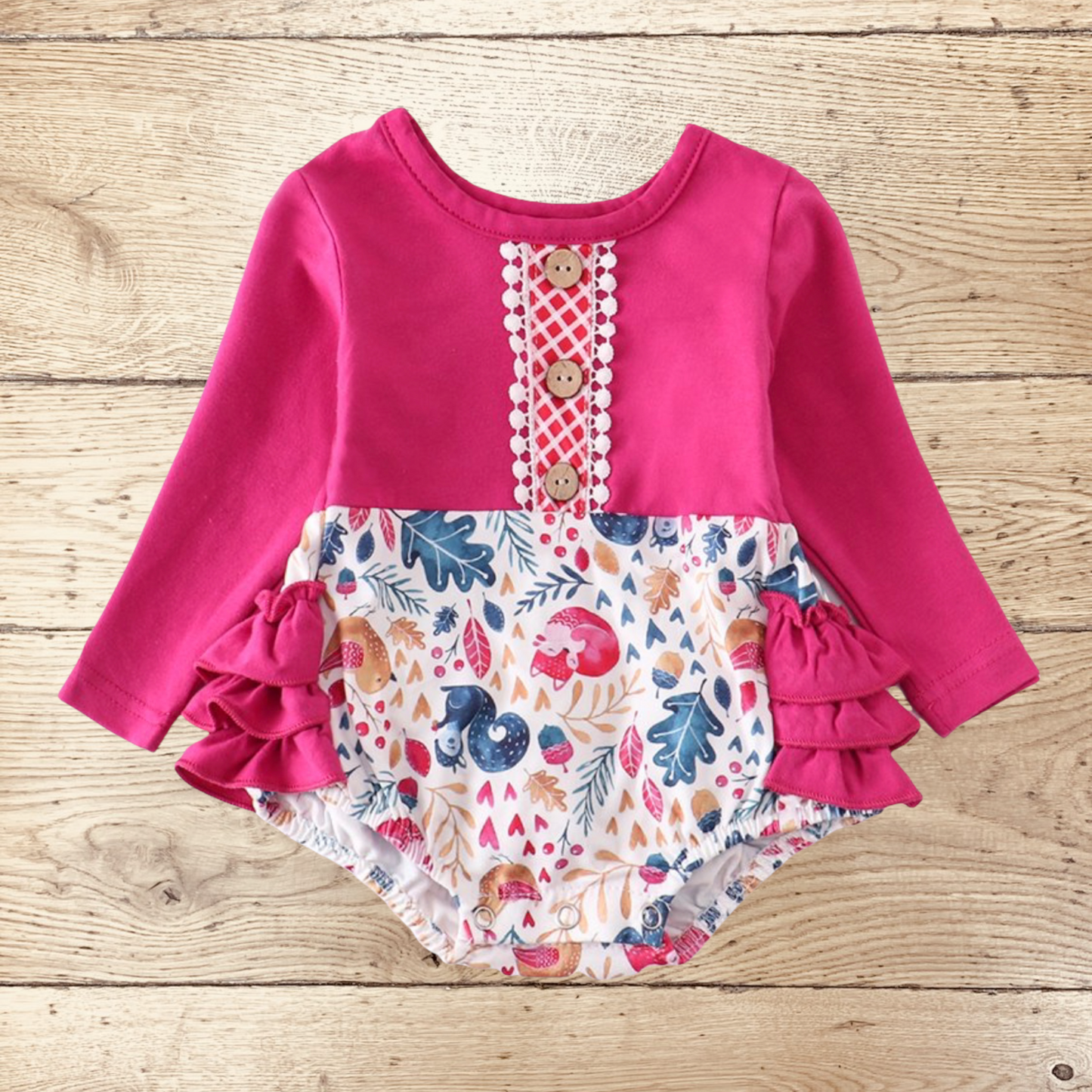 Pretty in Plum Ruffle Romper