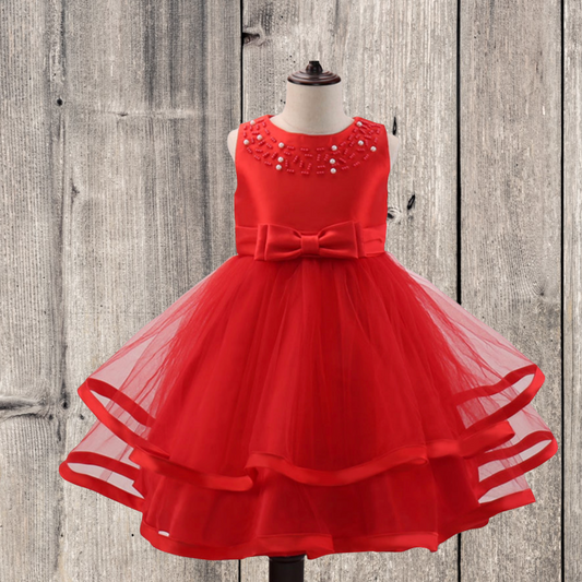 Princess Bow Knot Dress (Red)